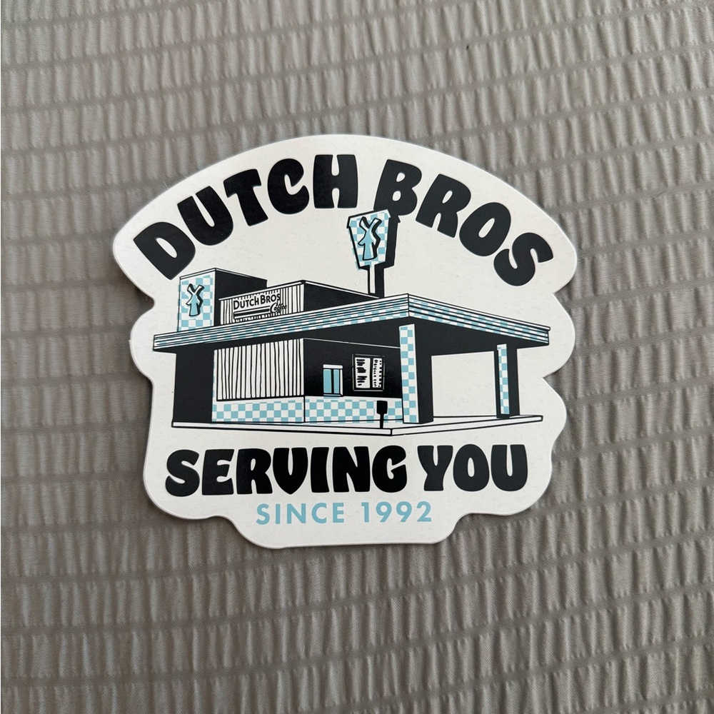 Dutch Bros Black and Blue Art Decals Wall Decor